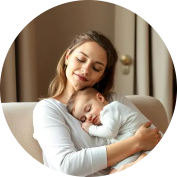 “As cólicas diminuíram e nossa rotina ficou muito mais tranquila. Aprendi a acolher meu bebê de um jeito especial.”